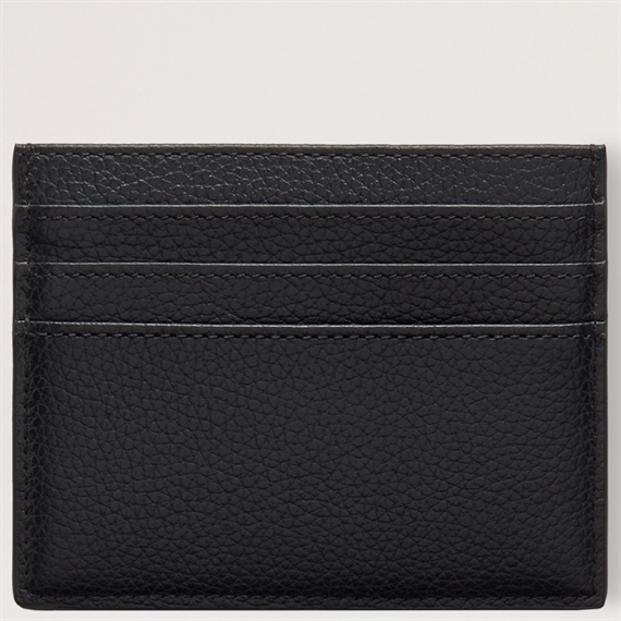 Mulberry Zipped Credit Card Slip Black Classic Grain